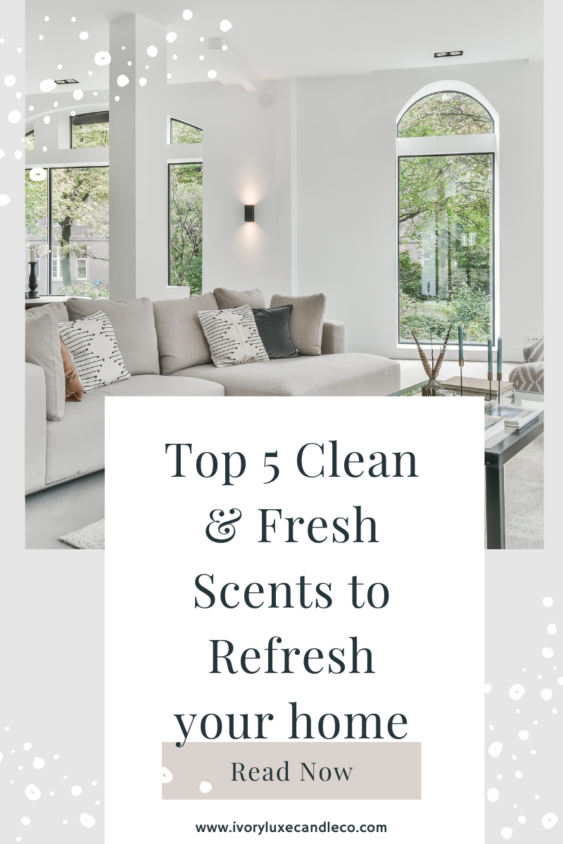 Fresh Clean Candle scents for your home to eliminate pet odors 